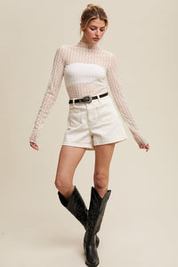 Sophie Sheer Top Ecru