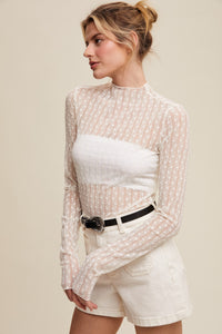 Sophie Sheer Top Ecru