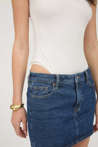 Essential Rib Bodysuit White
