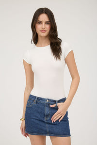 Essential Rib Bodysuit White