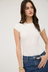 Essential Rib Bodysuit White
