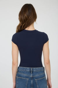 Essential Rib Bodysuit Navy