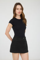 Essential Rib Bodysuit Black