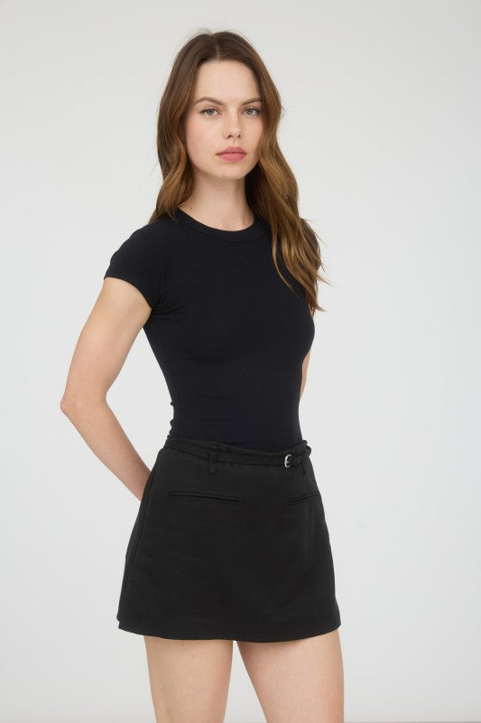 Essential Rib Bodysuit Black