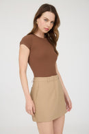 Essential Rib Bodysuit Brown