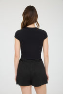Essential Rib Bodysuit Black
