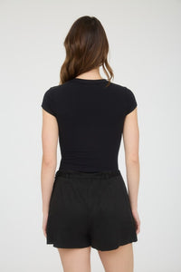 Essential Rib Bodysuit Black