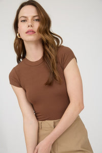 Essential Rib Bodysuit Brown