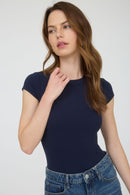 Essential Rib Bodysuit Navy