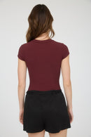 Essential Rib Bodysuit Oxblood