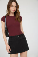 Essential Rib Bodysuit Oxblood