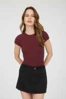 Essential Rib Bodysuit Oxblood