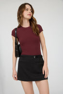 Essential Rib Bodysuit Oxblood