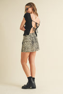 Trina Tie Back Top Black