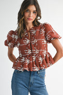 Iris Peplum Blouse