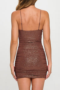 Glitter Gal Dress Choco Brown