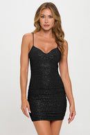 Glitter Gal Dress Black