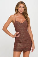 Glitter Gal Dress Choco Brown