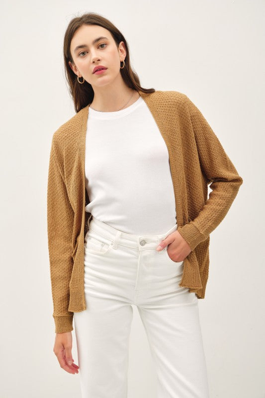 Basic Crochet Cardigan Golden Rod