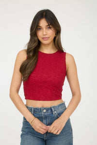 Layla Crop Red