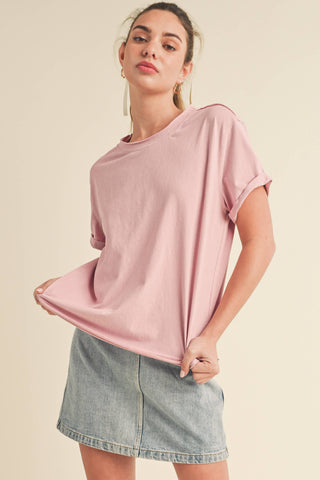 Mali Baby Tee Short Sleeve Top: Cherry Blossom