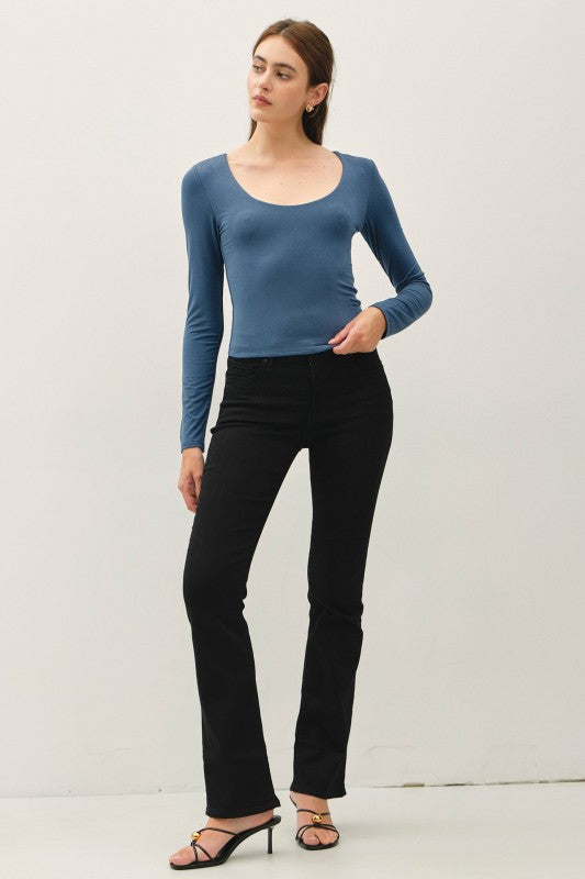 Basic Long Sleeve Top Teal