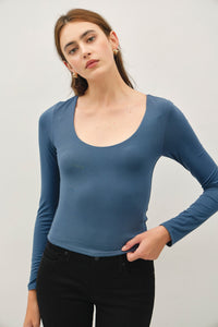 Basic Long Sleeve Top Teal