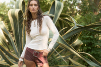 Juniper Crochet Knit Top White