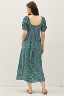 Wren Midi Dress Teal