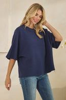Skyline Knit Top Navy