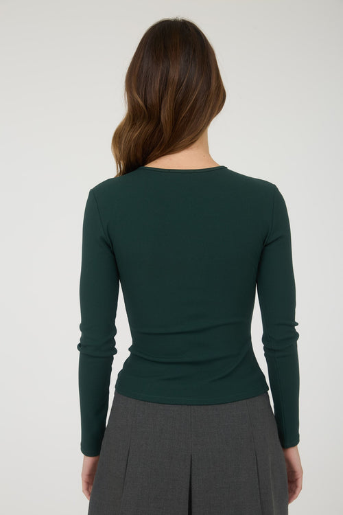 Josie Top Hunter Green