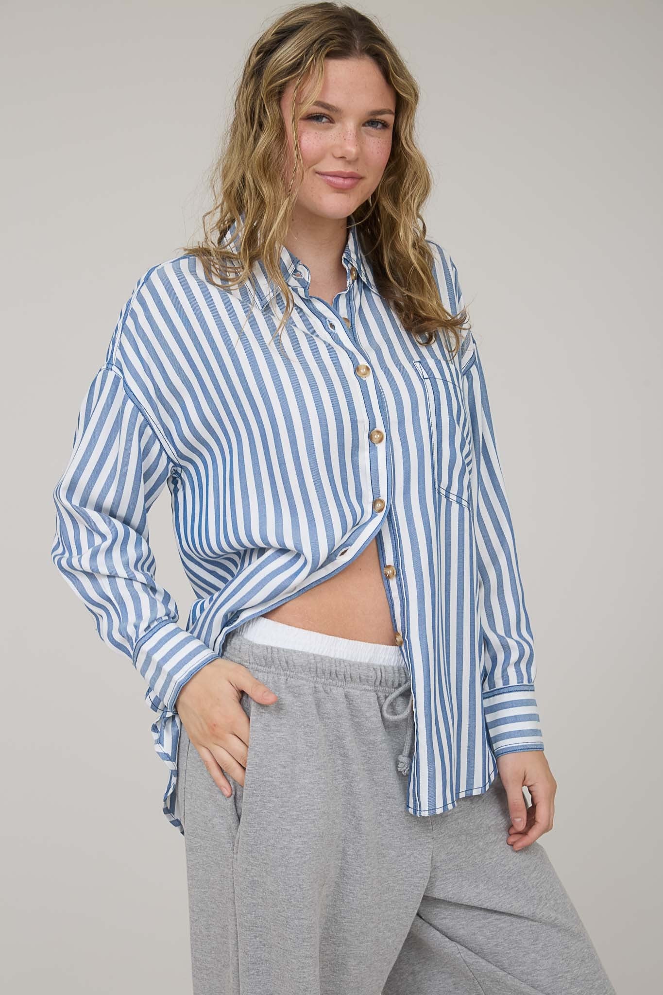 Flint Button Down Blue