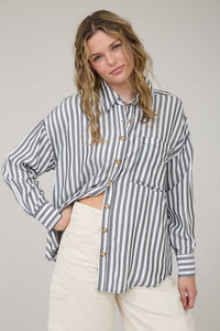 Flint Button Down Black