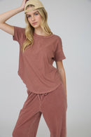 Raw Cut Classic Tee Terracotta