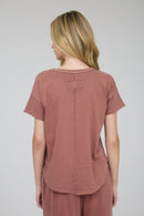 Raw Cut Classic Tee Terracotta