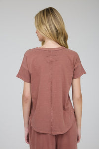 Raw Cut Classic Tee Terracotta