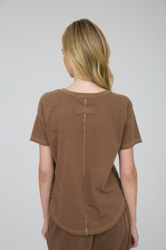 Raw Cut Classic Tee Brown