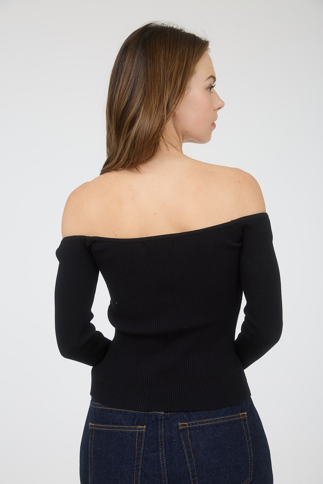 Haze Split Front Knit Sweater