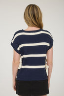 Gentry Short Sleeve Sweater Navy