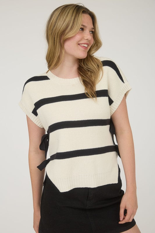 Gentry Short Sleeve Sweater Cream