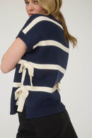 Gentry Short Sleeve Sweater Navy