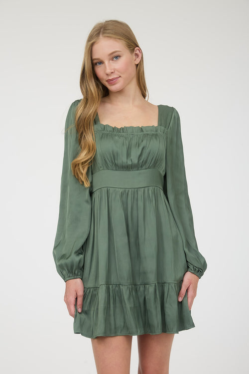 Gallaway Dress Moss Green