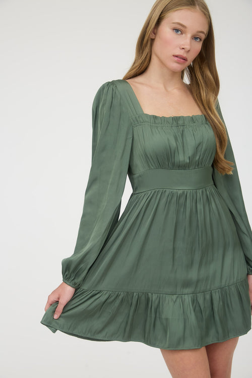 Gallaway Dress Moss Green