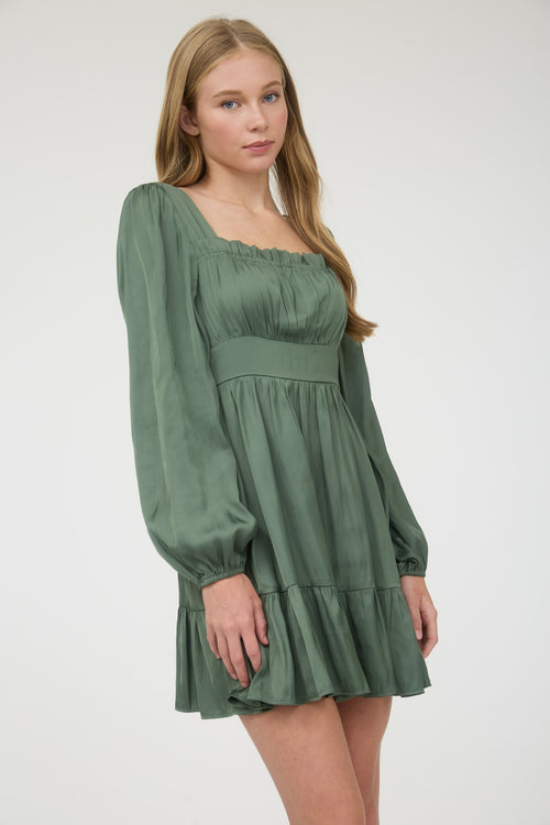 Gallaway Dress Moss Green