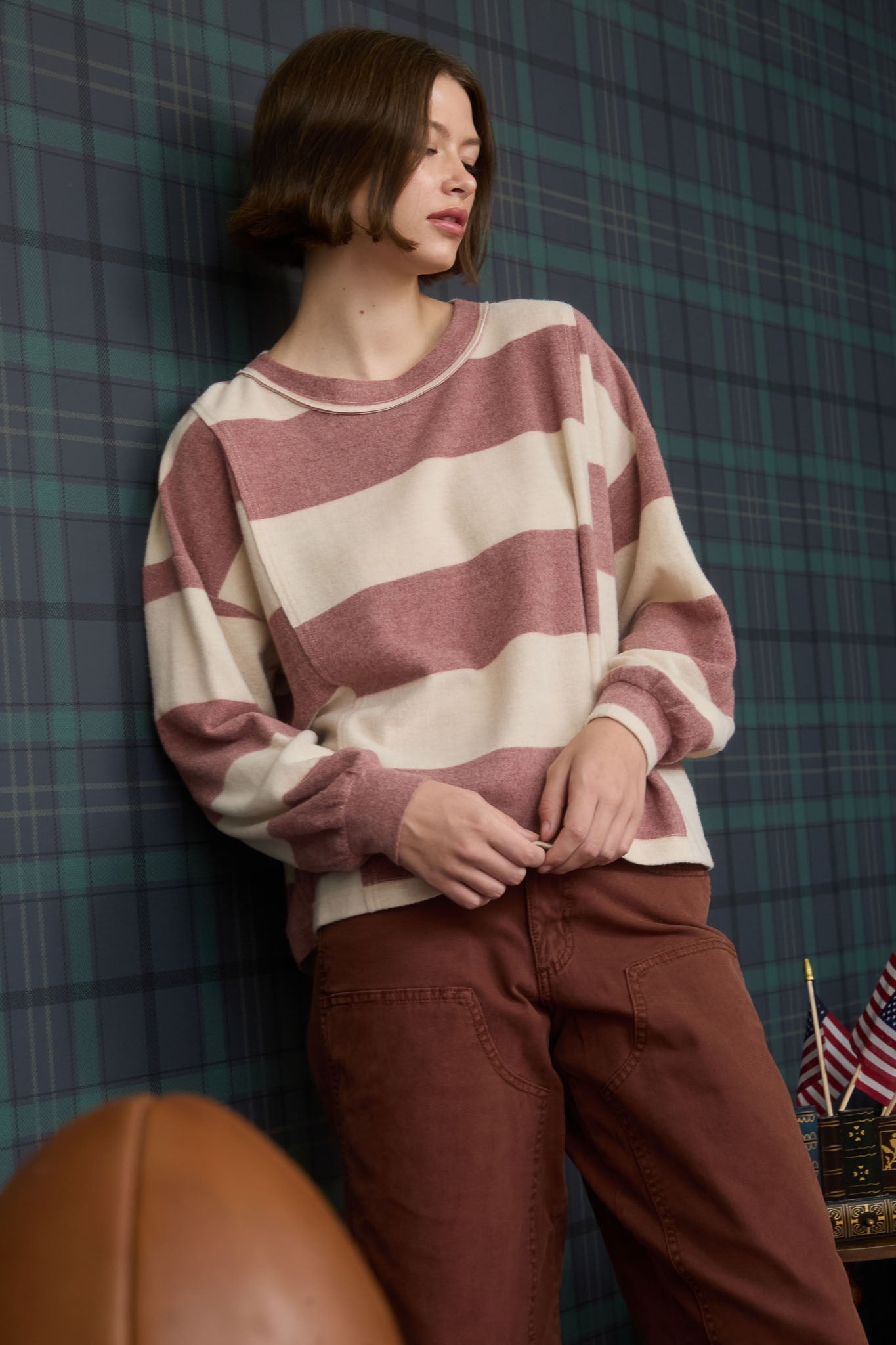 Sonia Knit Top Burgundy