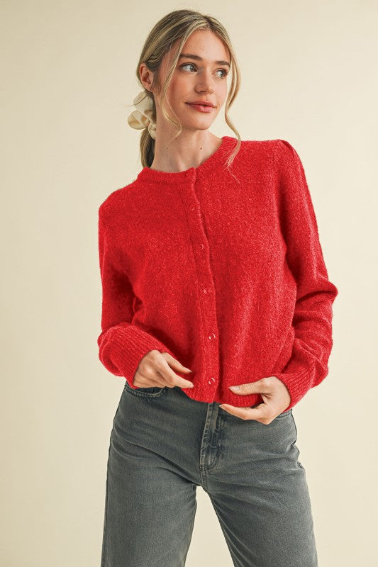 Polly Cardigan Red
