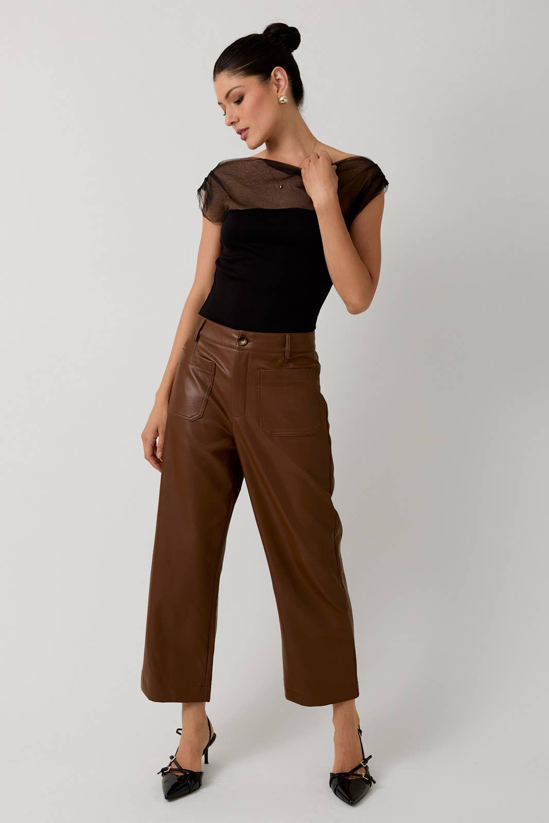 Winter Romance Top Black