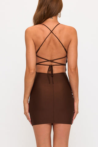 Marlowe Lace-Up Bodycon Dress