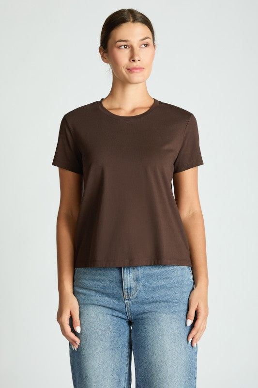 Classic Cotton Tee Chocolate
