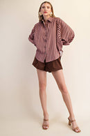 Bates Button Front Shirt Blush